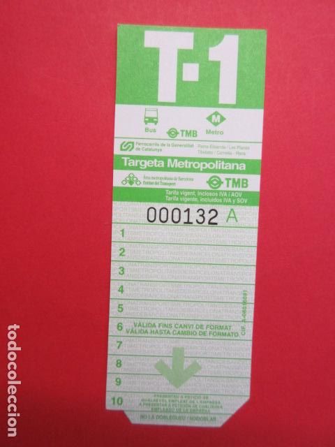 Sammeln von Fahrkarten: TARJETA RESISTIVA Ref: COL_RESISTIVA COL_RES_RR - T-1 - VERDE//SIN USAR\\ - SIN PRECIO PANS & COMPAN