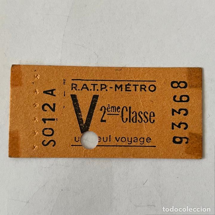 Collezionismo Biglietti di trasporto: BILLETE DEL METRO DE PARIS. A&Ntilde;O 1958.