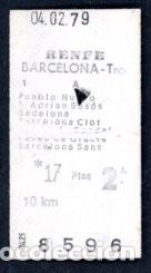 Colecionismos Bilhetes de Transporte: BILLETE EDMONDSON DE RENFE /1979