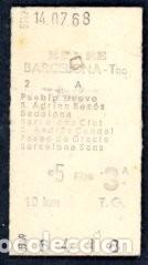Colecionismos Bilhetes de Transporte: BILLETE EDMONDSON DE RENFE /1968