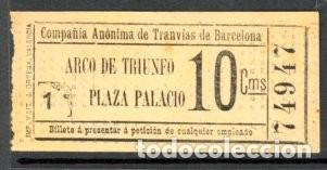 Coleccionismo Billetes de transporte: (F01/6) BILLETE DE COMPA&Ntilde;IA ANONIMA DE TRANVIAS DE BARCELONA / ALB2-7