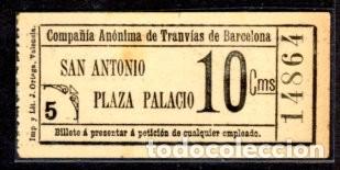 Coleccionismo Billetes de transporte: (F01/6) BILLETE DE COMPA&Ntilde;IA ANONIMA DE TRANVIAS DE BARCELONA / ALB2-7