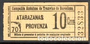 Coleccionismo Billetes de transporte: (F01/6) BILLETE DE COMPA&Ntilde;IA ANONIMA DE TRANVIAS DE BARCELONA / ALB2-7