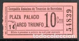 Coleccionismo Billetes de transporte: (F01/6) BILLETE DE COMPA&Ntilde;IA ANONIMA DE TRANVIAS DE BARCELONA / ALB2-7