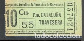 Coleccionismo Billetes de transporte: (F01/6) BILLETE DE COMPA&Ntilde;IA ANONIMA DE TRANVIAS DE BARCELONA / ALB2-7