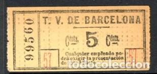 Coleccionismo Billetes de transporte: (F01/3) BILLETE DE T.V. DE BARCELONA / ALB2-4