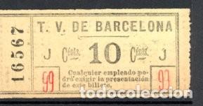 Coleccionismo Billetes de transporte: (F01/3) BILLETE DE T.V. DE BARCELONA / ALB2-4