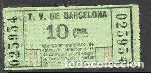 Coleccionismo Billetes de transporte: (F01/3) BILLETE DE T.V. DE BARCELONA / ALB2-4