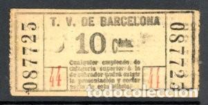 Coleccionismo Billetes de transporte: (F01/3) BILLETE DE T.V. DE BARCELONA / ALB2-4