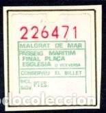 Sammeln von Fahrkarten: BILLETE MALGRAT DE MAR // 6LG32