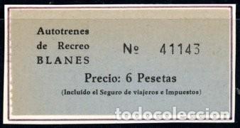 Sammeln von Fahrkarten: BILLETE AUTOTRENES DE RECREO / BLANES // 6LG44
