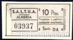 Sammeln von Fahrkarten: BILLETE DE S.A.L.T.U.A. / ALMERIA // 9LG4