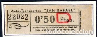 Sammeln von Fahrkarten: BILLETE DE AUTO-TRANSPORTES SAN RAFAEL' // 9LG6