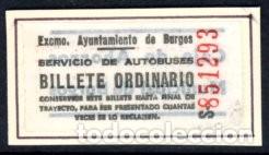 Sammeln von Fahrkarten: BILLETE DE BURGOS// 9LG15