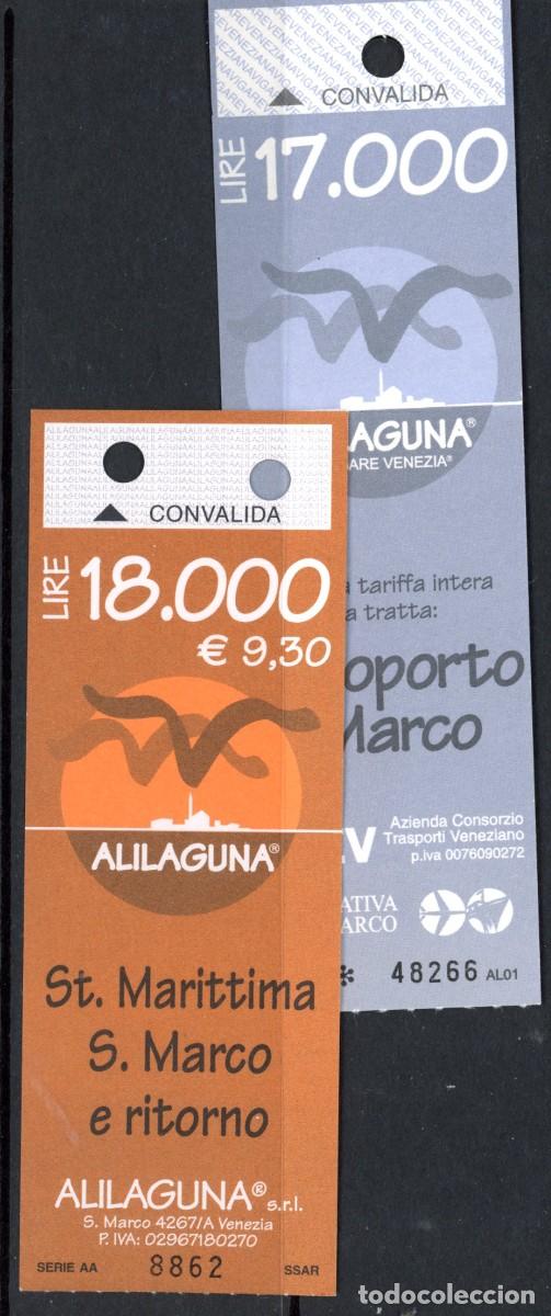 Colecionismos Bilhetes de Transporte: 2 BILLETES DE VENECIA / ITALIA / 11GL11