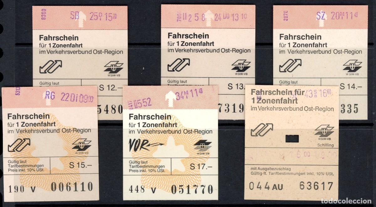 Colecionismos Bilhetes de Transporte: 6 BILLETES DE VIENA / AUSTRIA / 11GL14