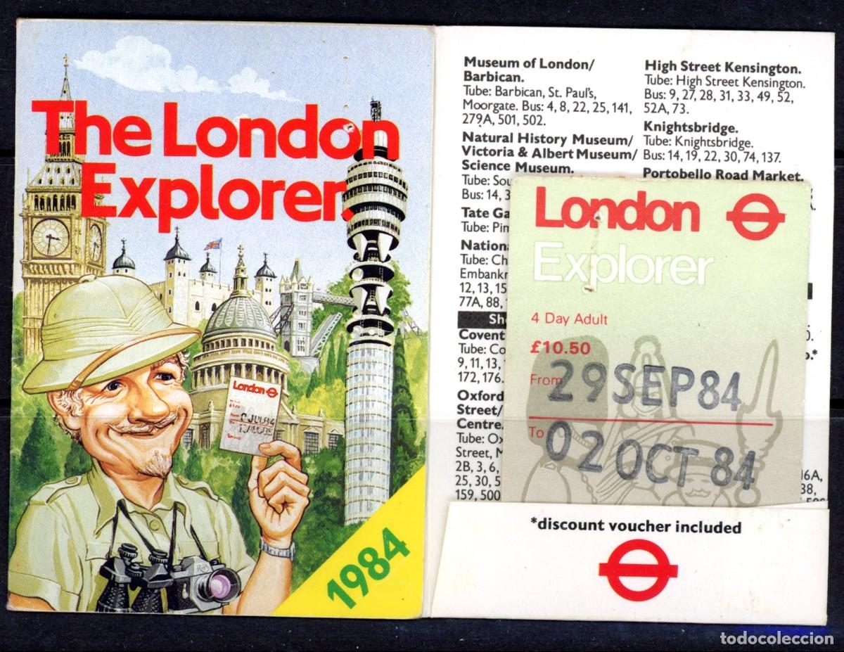 Colecionismos Bilhetes de Transporte: 1 BILLETE DE LONDRES CON UN TRIPTICO / 11GL30