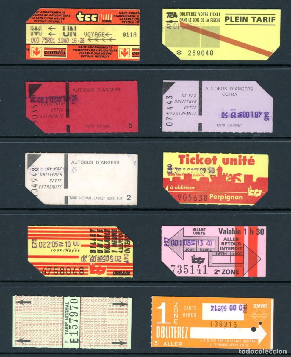 Colecionismos Bilhetes de Transporte: 10 BILLETES DE DIFERENTES CIUDADES DE FRANCIA / 11GL40