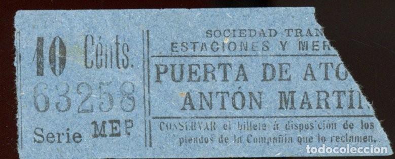 Colecionismos Bilhetes de Transporte: BILLETE DE SOCIEDAD ESTACIONES Y MERCADOS / MADRID / Alb. Madrid antiguo