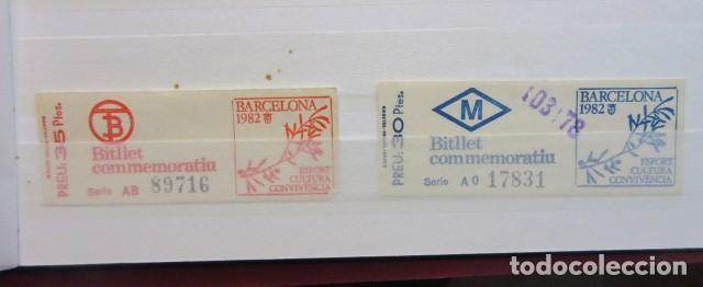 Collectables Transport Tickets: LOTE 2 BILLETES DIFERENTES CONMEMORATIVOS 1982 METRO Y AUTOBUS BARCELONA