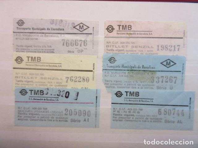 Collectables Transport Tickets: LOTE 6 BILLETE METRO DE BARCELONA TODOS DIFERENTES