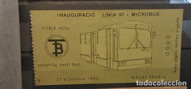 Collectables Transport Tickets: BILLETE CONMEMORATIVO LINEA 92 MICROBUSES BARCELONA