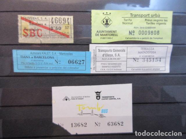 Collectables Transport Tickets: 5 BILLETE OLESA OLIVERAS MARTORELL KALET MARTORELLAS TOMB BUS BARCELONA