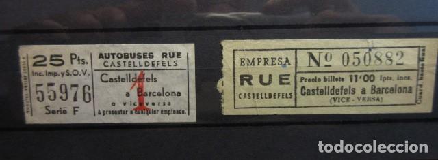 Collectables Transport Tickets: 2 BILLETE AUTOBUSES RUE