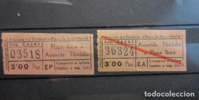 Collectables Transport Tickets: 2 BILLETE AUTOBUSES CASAS BARCELONA