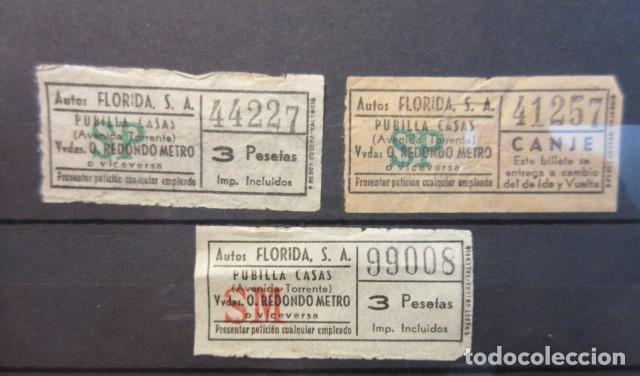 Collectables Transport Tickets: 3 BILLETE AUTOS FLORIDA BARCELONA - DIFERENTES