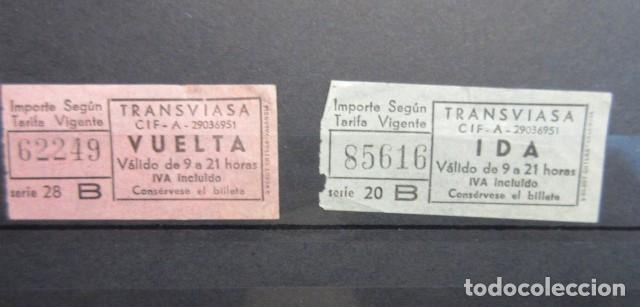 Collectables Transport Tickets: 2 BILLETE TRANSVIASA - DIFERENTES