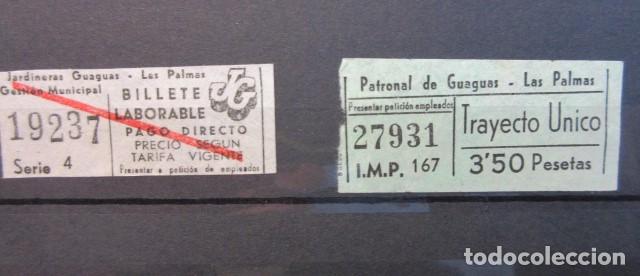 Collectables Transport Tickets: 2 BILLETE - DIFERENTES - CANARIAS LAS PALMAS GUAGUAS