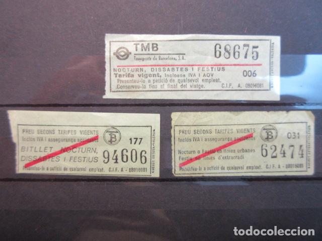 Collectables Transport Tickets: Ref: COL_BILLE_BCN_01 - COLECCION BILLETAJE BARCELONA TODOS DIFERENTES - 3 BILLETES COLOR VERDE