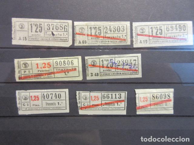 Coleccionismo Billetes de transporte: Ref: COL_BILLE_BCN_01 - COLECCION BILLETAJE BARCELONA TODOS DIFERENTES - 8 BILLETES 1.25 PESETAS