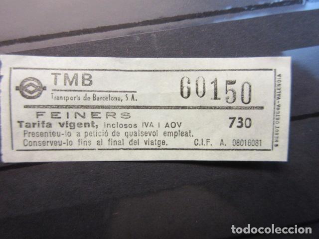 Collectables Transport Tickets: Ref: COL_BILLE_BCN_01 - COLECCION BILLETAJE BARCELONA TODOS DIFERENTES - 1 BILLETE FEINERS