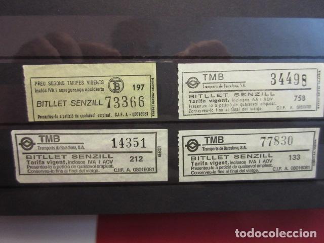 Coleccionismo Billetes de transporte: Ref: COL_BILLE_BCN_01 - COLECCION BILLETAJE BARCELONA TODOS DIFERENTES - 4 BILLETE SENZILL