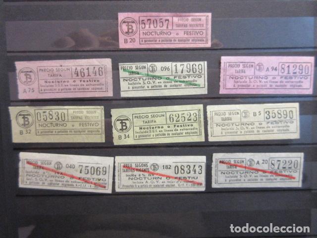 Collectables Transport Tickets: Ref: COL_BILLE_BCN_01 - COLECCION BILLETAJE BARCELONA TODOS DIFERENTES - 10 BILLETE NOCTURNO