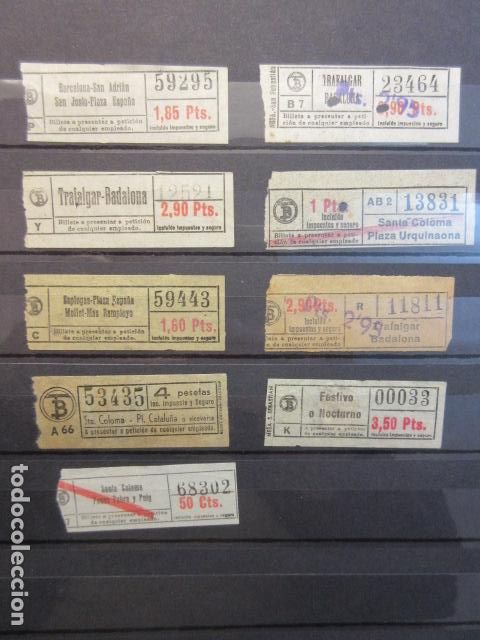 Coleccionismo Billetes de transporte: Ref: COL_BILLE_BCN_01 - COLECCION BILLETAJE BARCELONA TODOS DIFERENTES - 10 BILLETE VER TRAYECTOS