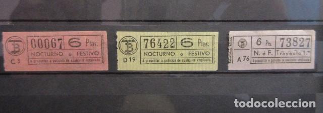 Collectables Transport Tickets: Ref: COL_BILLE_BCN_01 - COLECCION BILLETAJE BARCELONA TODOS DIFERENTES - 3 BILLETE 6 PESETAS
