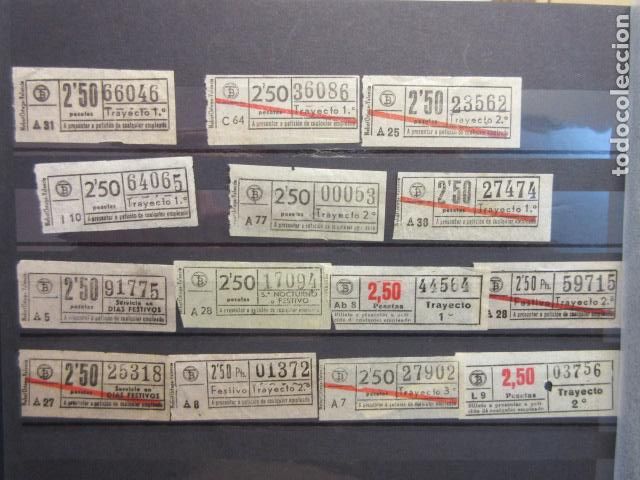 Collectables Transport Tickets: Ref: COL_BILLE_BCN_01 - COLECCION BILLETAJE BARCELONA TODOS DIFERENTES - 14 BILLETE 2.50 PESETAS