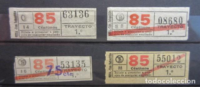 Collectables Transport Tickets: Ref: COL_BILLE_BCN_01 - COLECCION BILLETAJE BARCELONA TODOS DIFERENTES -4 BILLETE 85 CENTIMOS