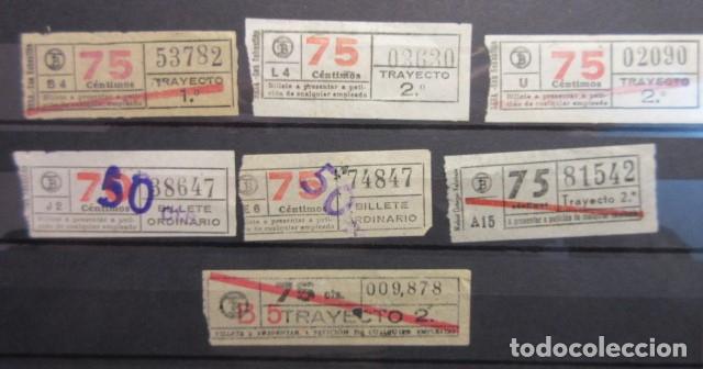Collectables Transport Tickets: Ref: COL_BILLE_BCN_01 - COLECCION BILLETAJE BARCELONA TODOS DIFERENTES -7 BILLETE 75 CENTIMOS