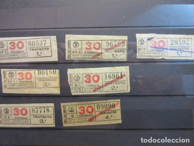 Coleccionismo Billetes de transporte: Ref: COL_BILLE_BCN_01 - COLECCION BILLETAJE BARCELONA TODOS DIFERENTES - 7 BILLETE 30 CENTIMOS