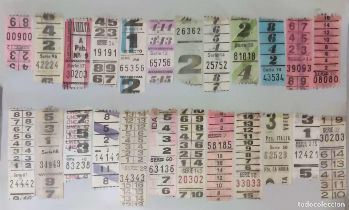 Collectables Transport Tickets: 46 Billetes CAPICUA de autobus colectivo ARGENTINA