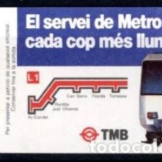 Coleccionismo Billetes de transporte: (F36/4) BILLETE DE LA AMPLIACION DE LA LINEA I DEL METRO DE BCN // ALB2-59