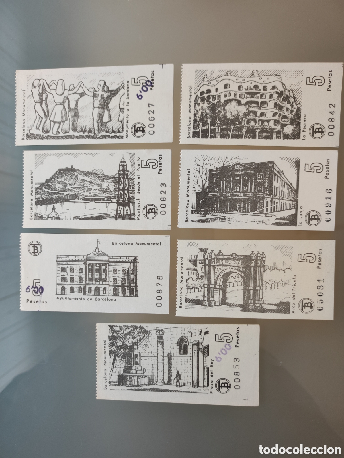 Colecionismos Bilhetes de Transporte: 7 tarjetas de transportes de Espa&ntilde;a