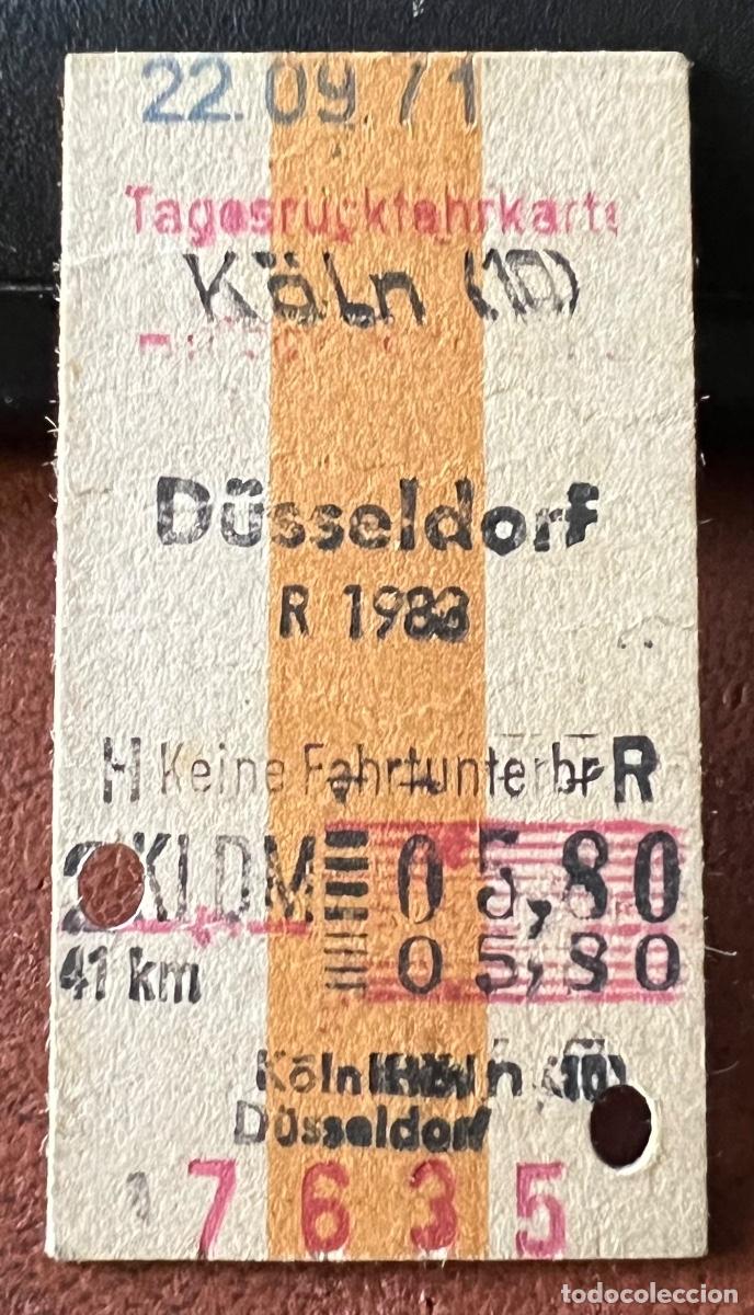 Collectables Transport Tickets: Billete de tren, ferrocarril K&ouml;ln - D&uuml;sseldorf (Alemania) - 1983