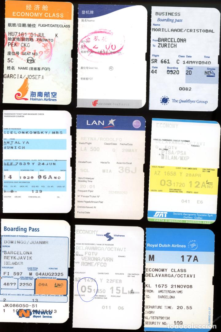 Coleccionismo Billetes de transporte: 9 TARJETAS DE EMBARQUE (BOARDING PASS) DIFERENTES / C4-A5 - 6