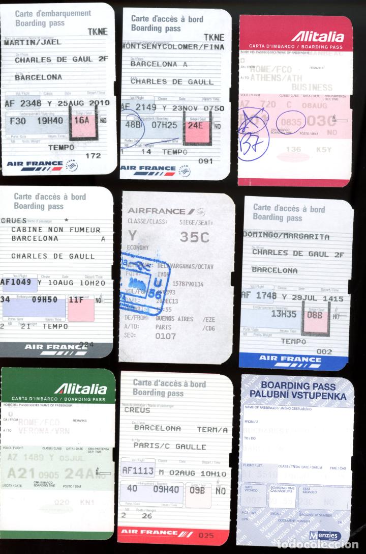 Coleccionismo Billetes de transporte: 9 TARJETAS DE EMBARQUE (BOARDING PASS) DIFERENTES / C4-A5 - 1