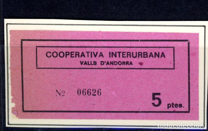 Coleccionismo Billetes de transporte: BILLETE DE LA COOPERATIVA INTERURBANA DE ANDORRA / 13LG8